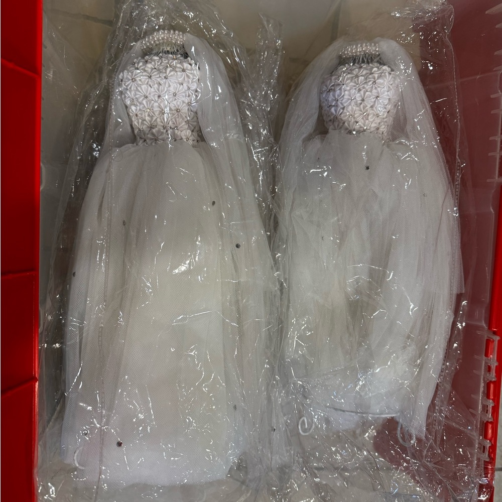 White embellished Bridal Forms a set of 5